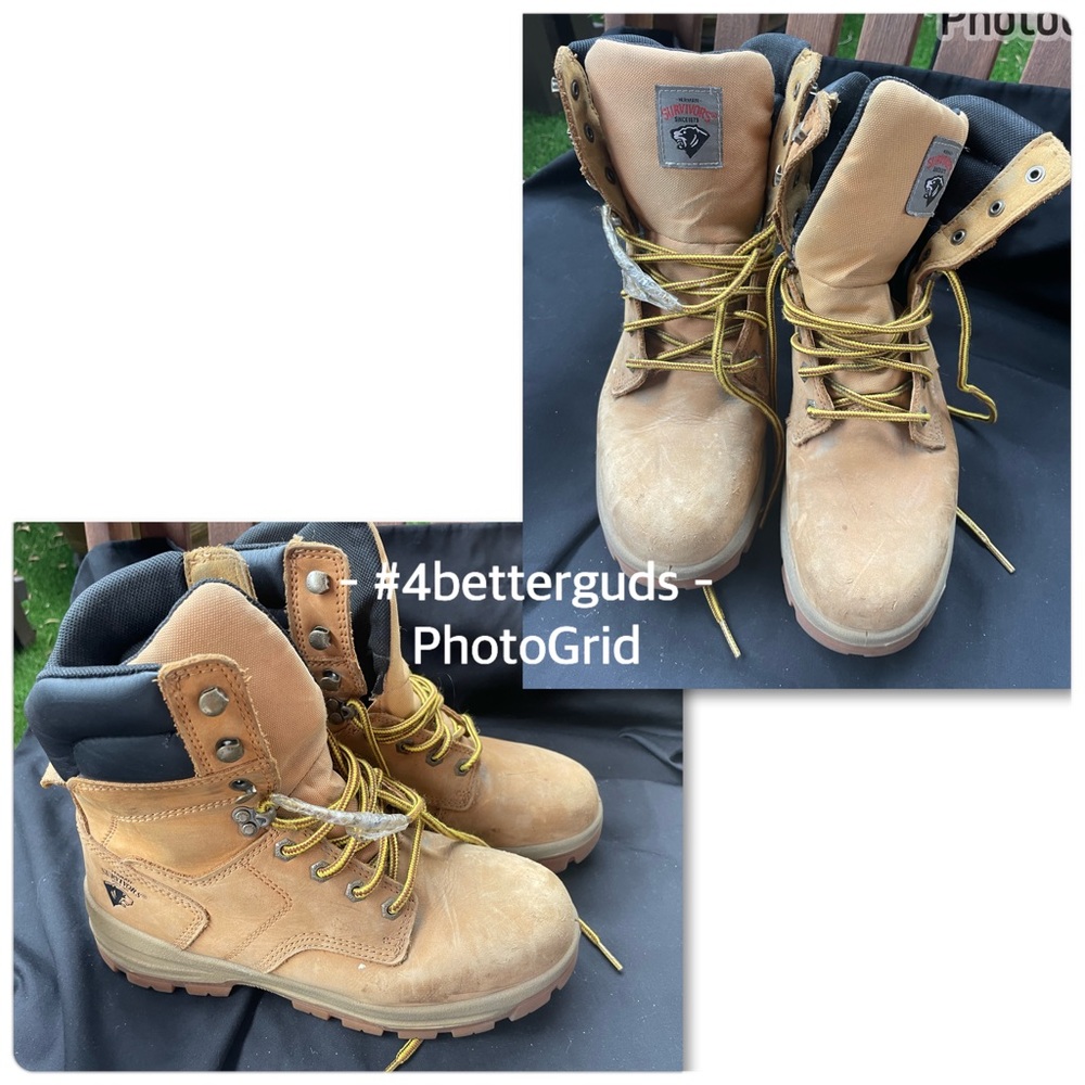 Herman Survivors Steel Toe Slip Resistant Boots Men Wide 7.5W EU 40W - Picture 11 of 16